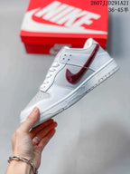 Nike SB Dunk Low Pro Sneakers White Red 2607JJD291A21
