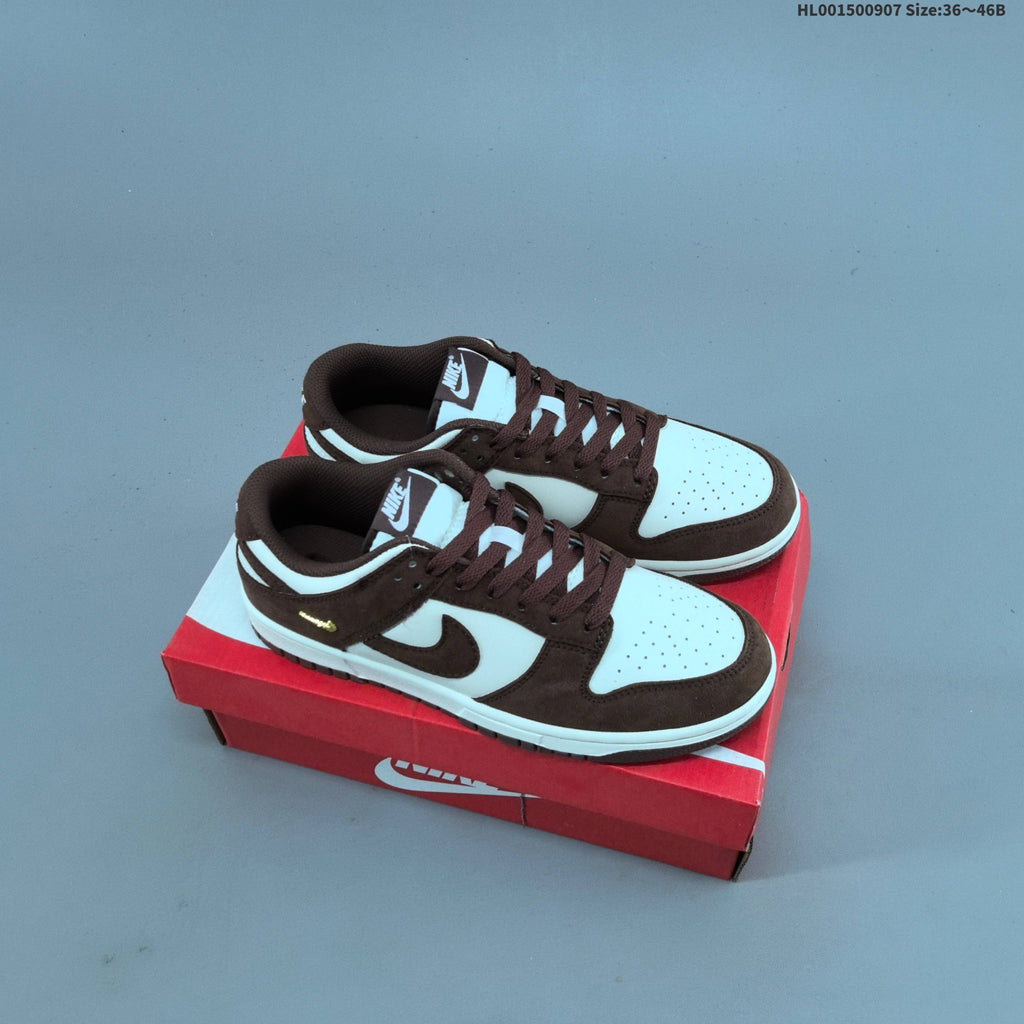 Nike Dunk SB Low Sneakers in Brown and White
