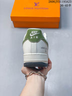 Nike Air Force 1 Low White Green Custom Sneakers