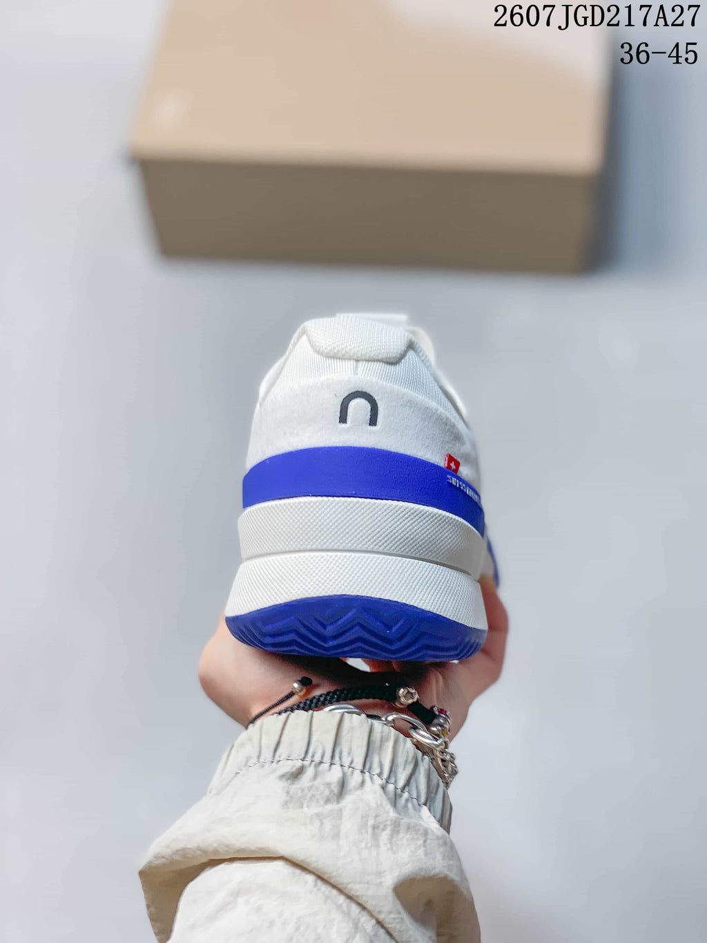 On THE ROGER Pro 2 Tennis Sneakers White Blue 2607TGD217A27