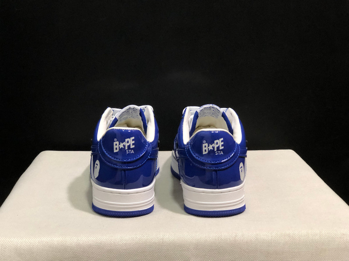 Bape Sta Low-Top Sneakers Blue and White