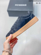 Numeris JXD294A24 Navy Low-Top Platform Sneakers