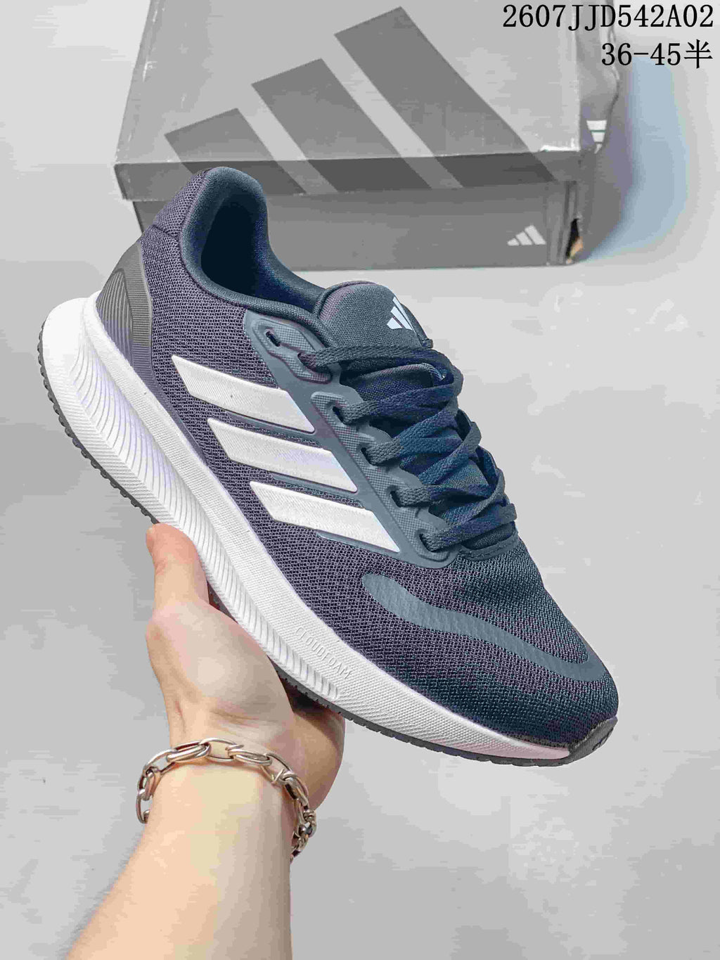 adidas Runfalcon 5 Running Shoes, Gray and White