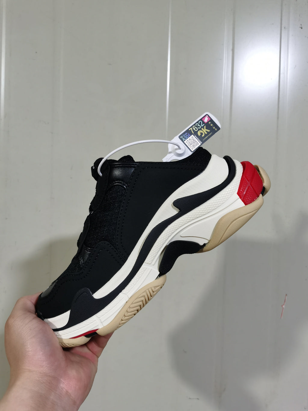 Balenciaga Triple S Mule Sneakers Black Red
