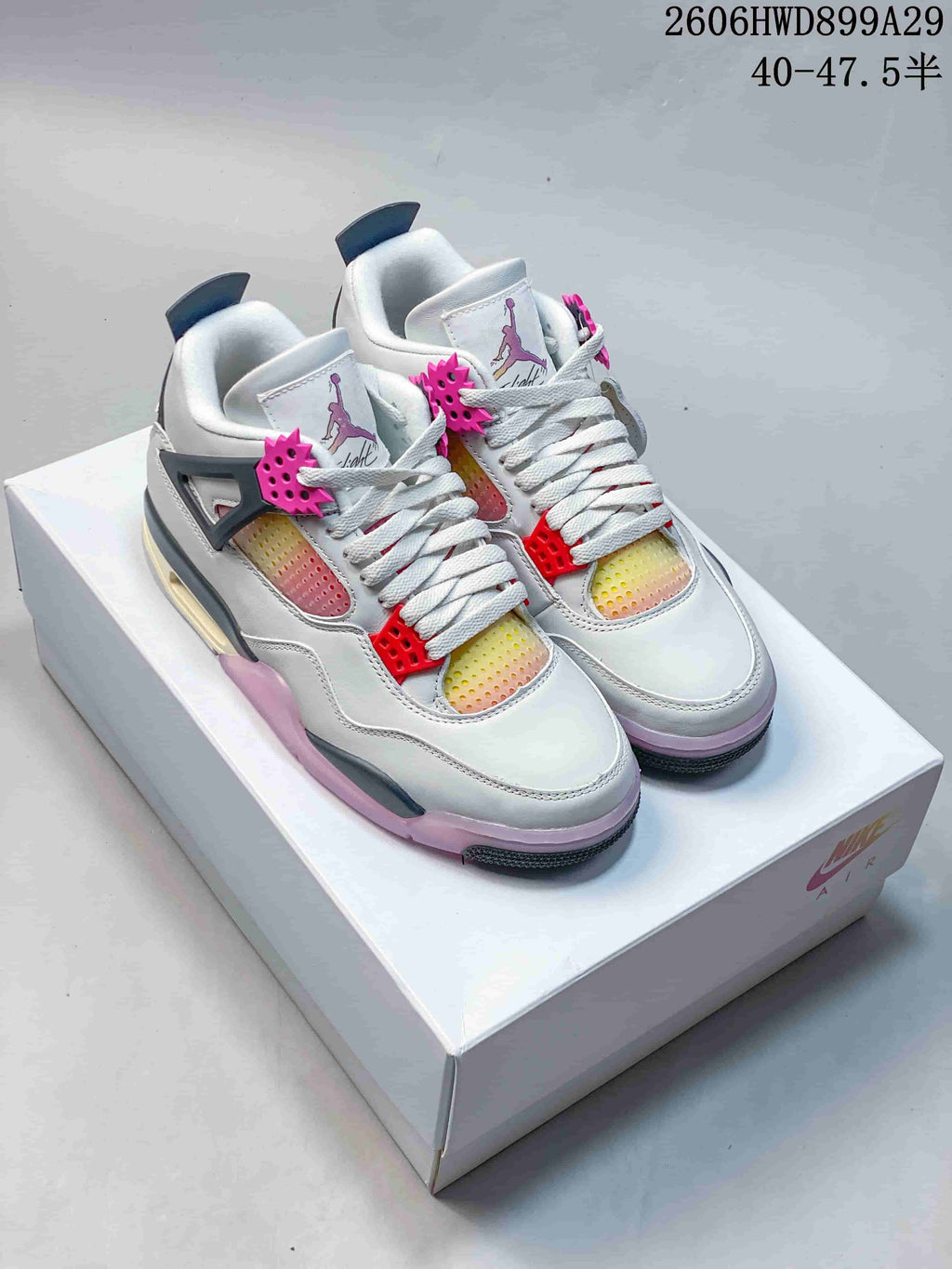 Jordan Air Jordan 4 Retro Comic White Pink Sneakers