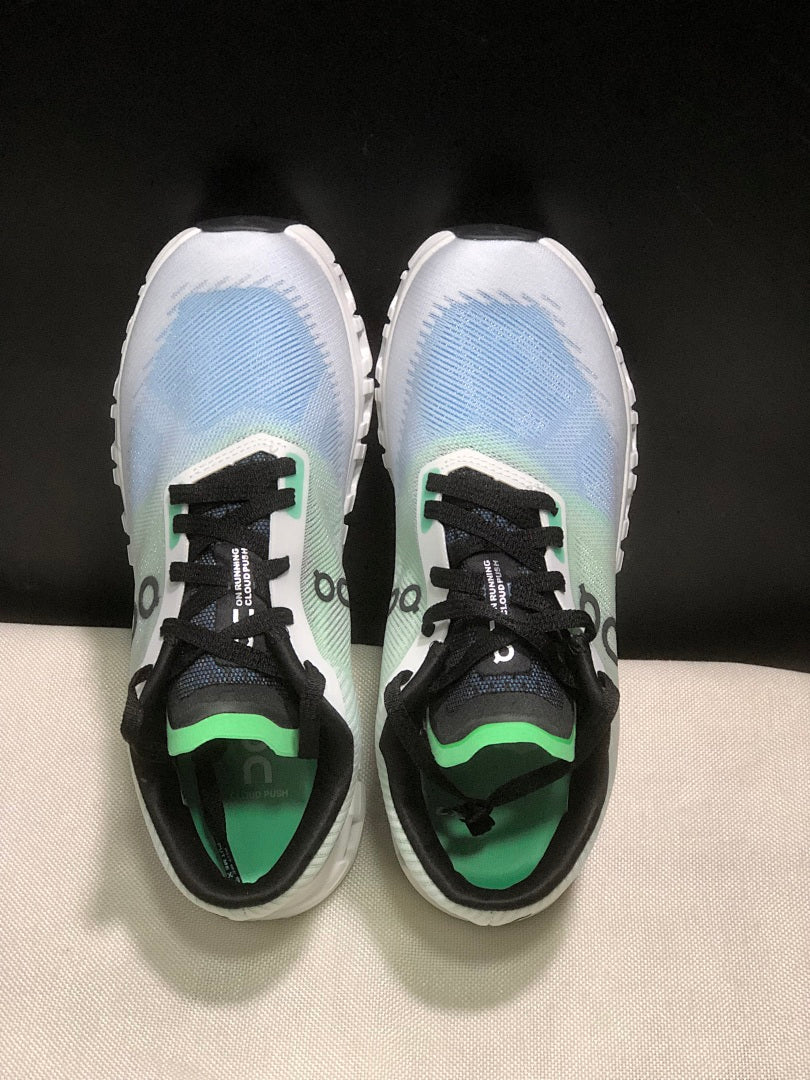 On Cloud 6 Push Sneakers in Green, Blue and Black