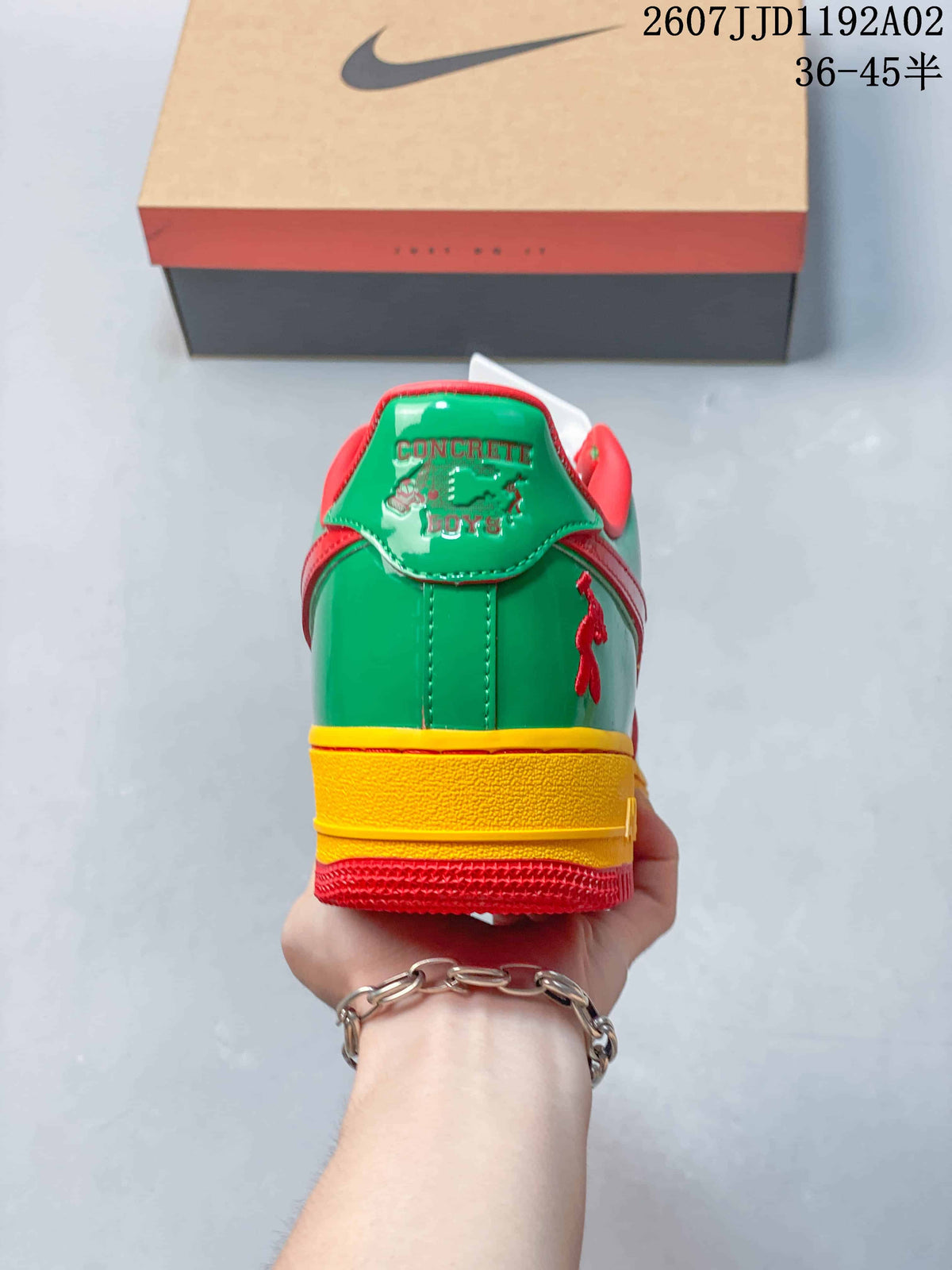 Nike Air Force 1 '07 Low Green Yellow Red Sneakers