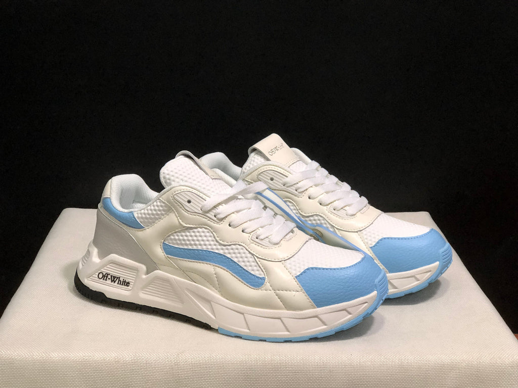 Off-White Low-Top Sneakers White and Sky Blue OWIA285F23LEA001
