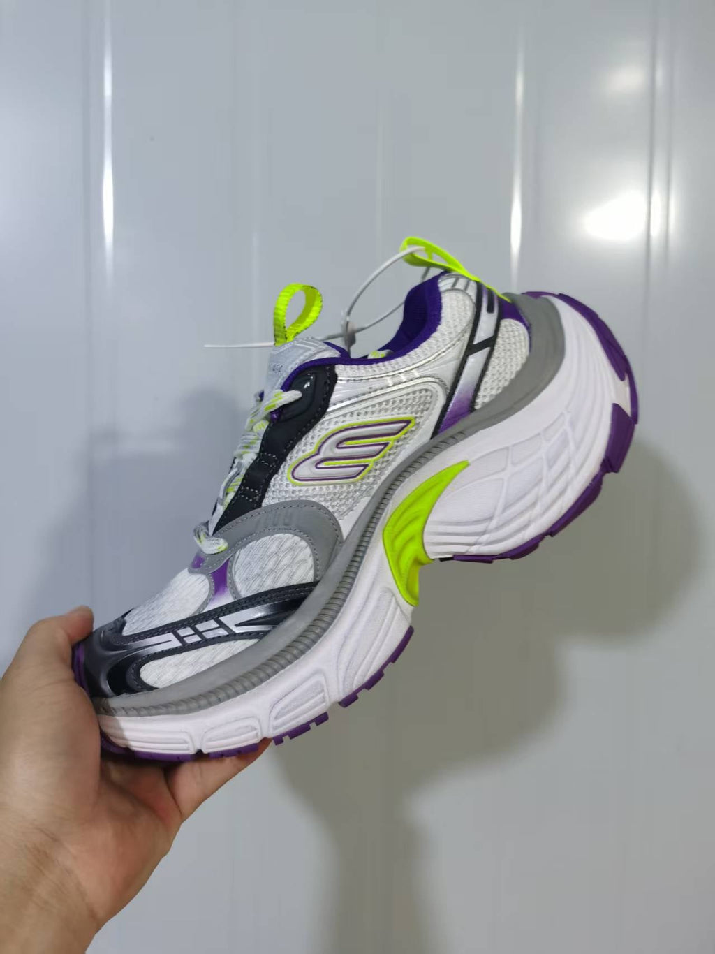 Skechers 9157 Sneakers White Grey Purple Lime