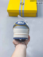 Nike SB Dunk Low Louis Vuitton-Style Sneakers, Grey and Blue