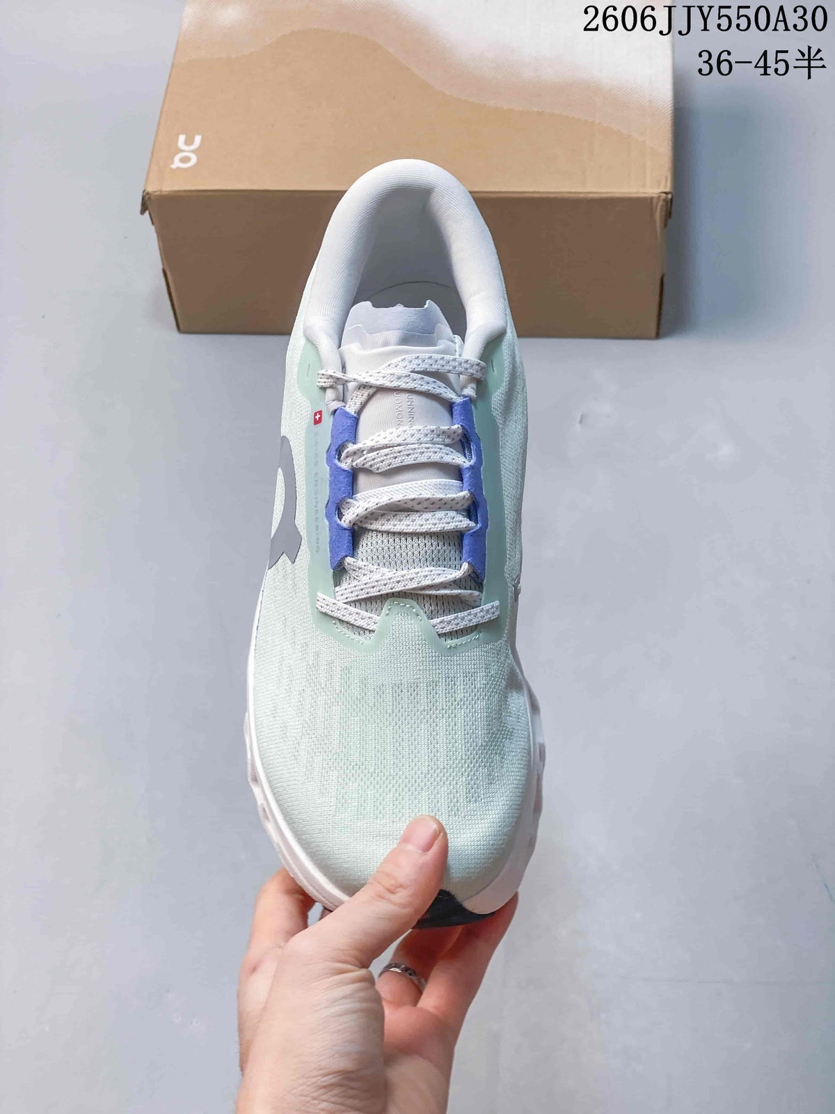 On Cloudmonster 3 Running Shoes, Pale Mint and Blue