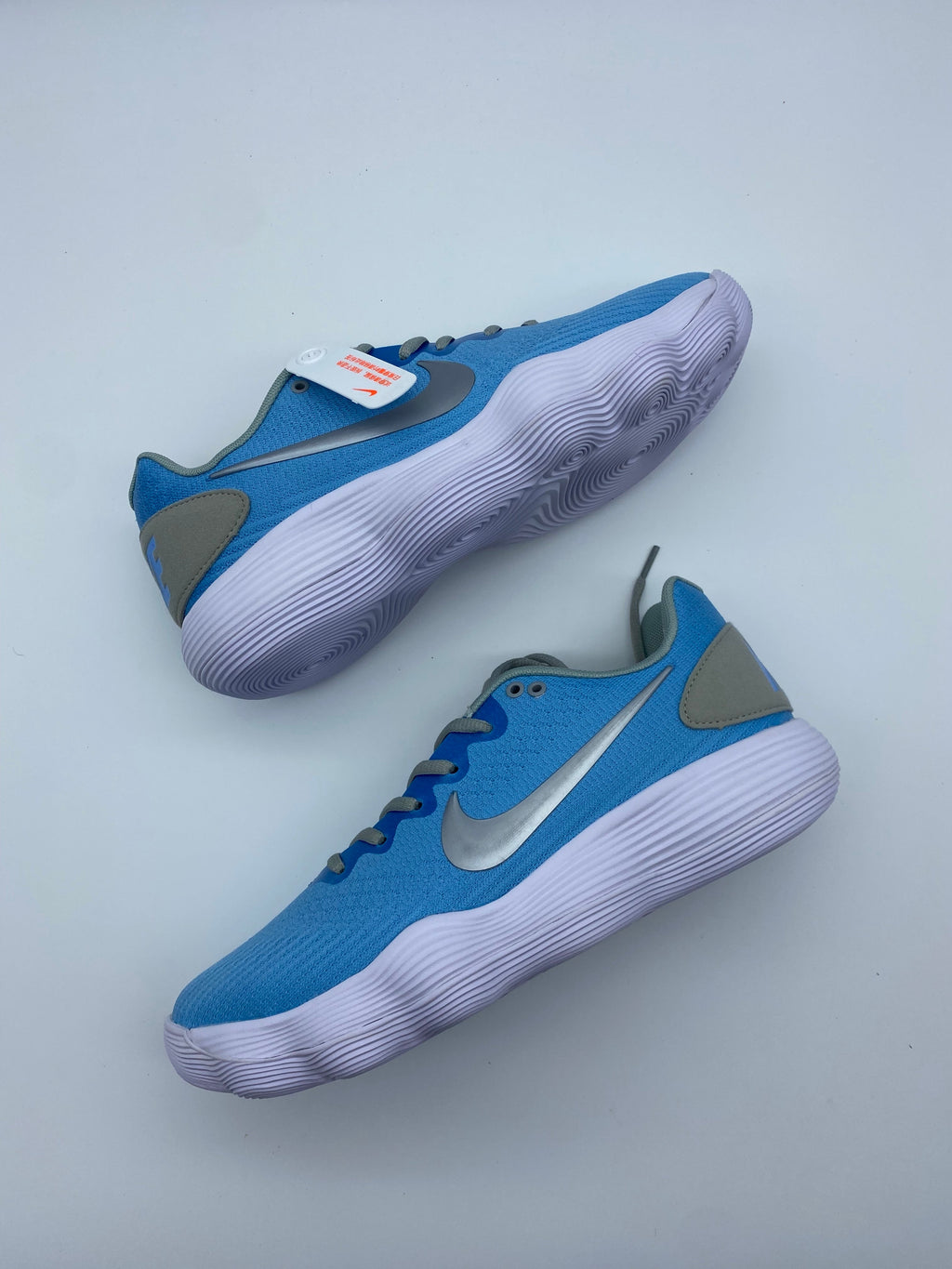 Nike Blue Basketball Sneakers with Gray Swoosh