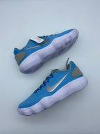Nike Blue Basketball Sneakers with Gray Swoosh