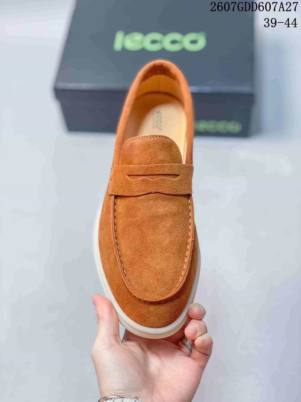 ECCO 722070QEE Brown Penny Loafers
