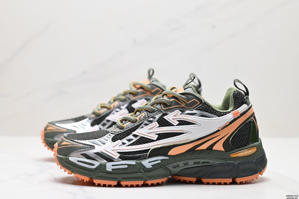 OFF-WHITE Be Right Back Chunky Sneakers Dark Green