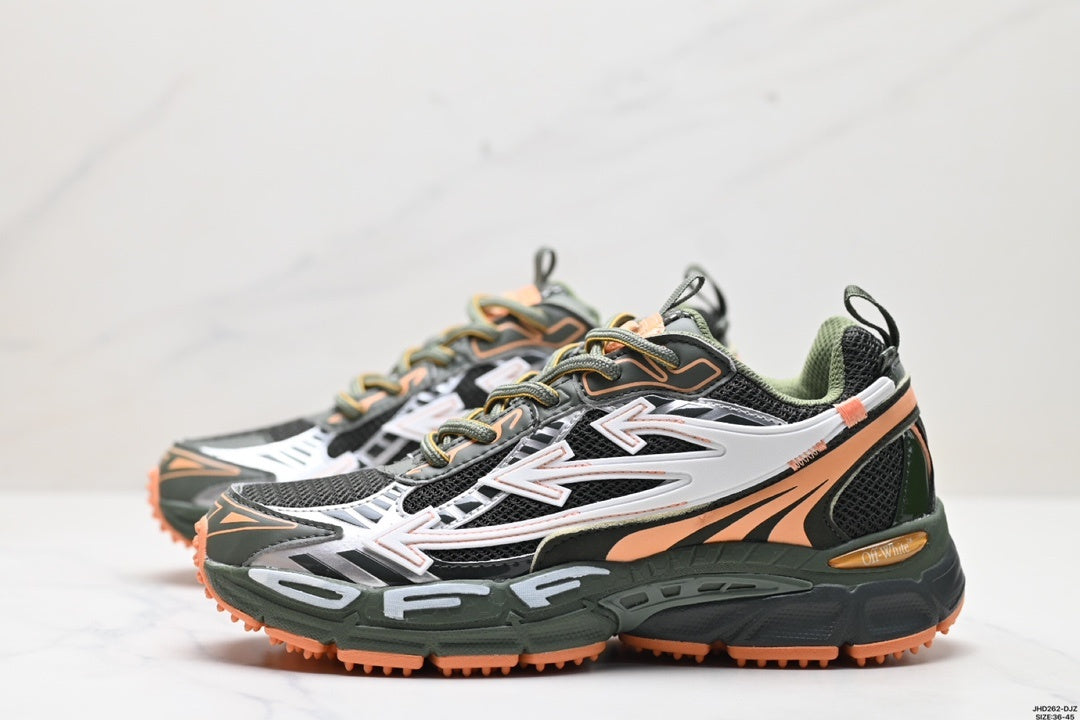 OFF-WHITE Be Right Back Chunky Sneakers Dark Green