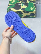 BAPE × KIDSuper BAPE STA Low-Top Sneakers, Green Yellow Blue