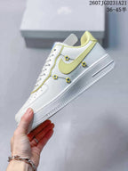 Nike Air Force 1 Low White Yellow Sneakers 2607TGD231A21