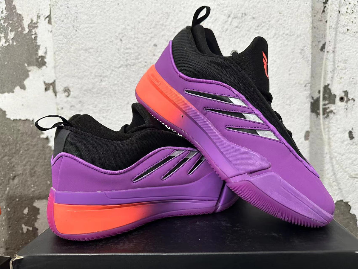 adidas Dame 9 Basketball Shoes in Purple, Black and Coral