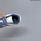Louis Vuitton Blue Denim-Pattern Low-Top Sneakers