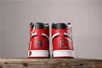 Air Jordan 1 Retro High OG Red White Black Custom Sneakers
