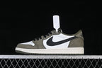 Travis Scott x Air Jordan 1 Low OG Olive White Sneakers HQ6998-200