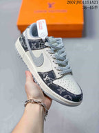 Nike Dunk Low Retro x IP Sneakers White Grey Navy