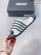 ECCO 2607ND515A25 Men's Navy and White Slide Sandals