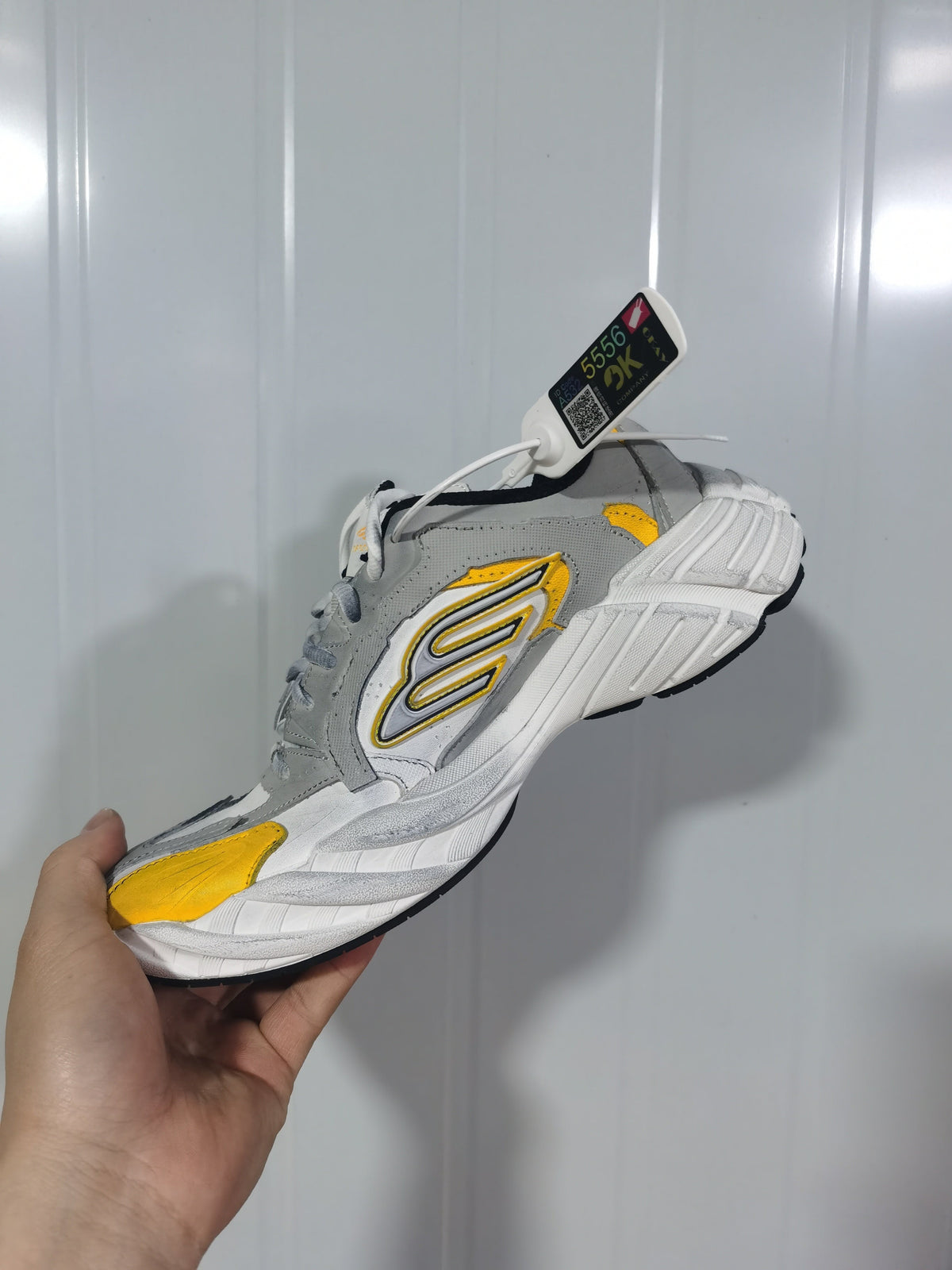 Skechers 1971 Gray White Yellow Sneakers