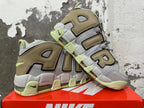 Nike Air More Uptempo Sneakers in Brown, Gray and Lime