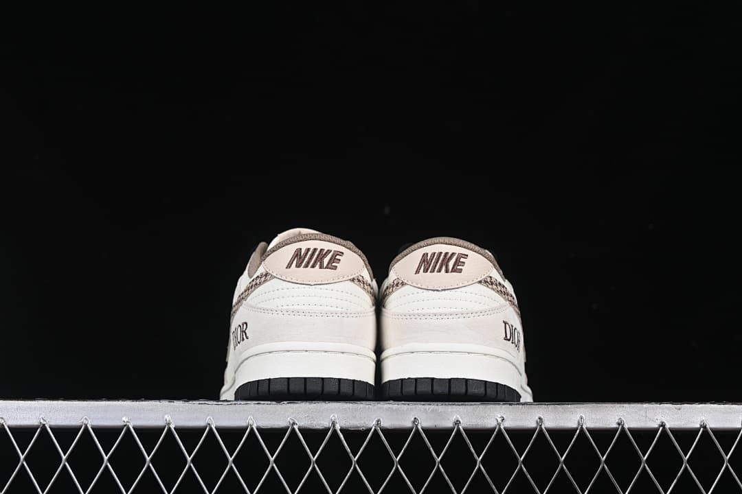 Nike SB Dunk Low Cream Houndstooth Swoosh Sneakers