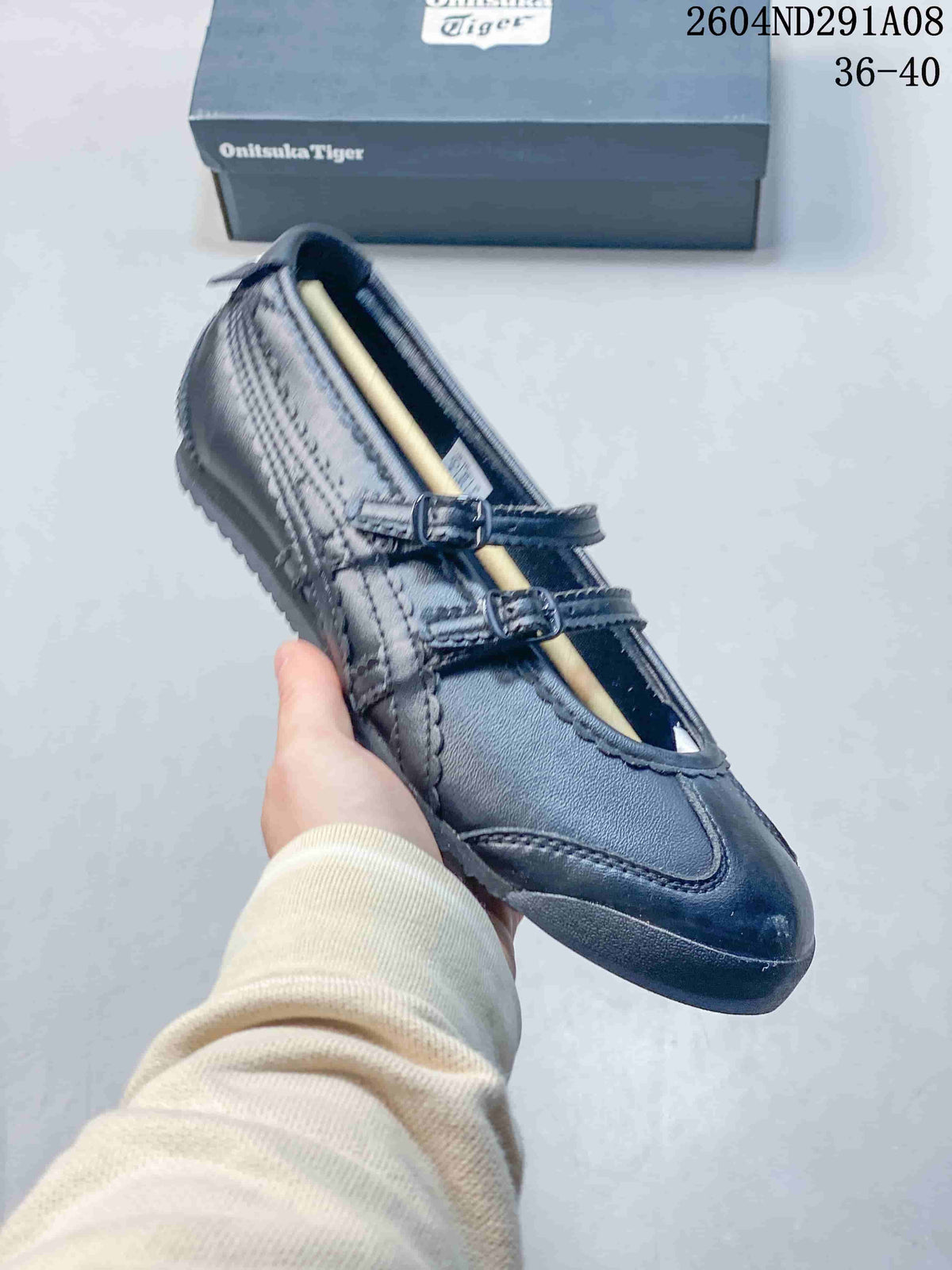 Onitsuka Tiger Mexico 66 TGRS Black Mary Jane Sneakers