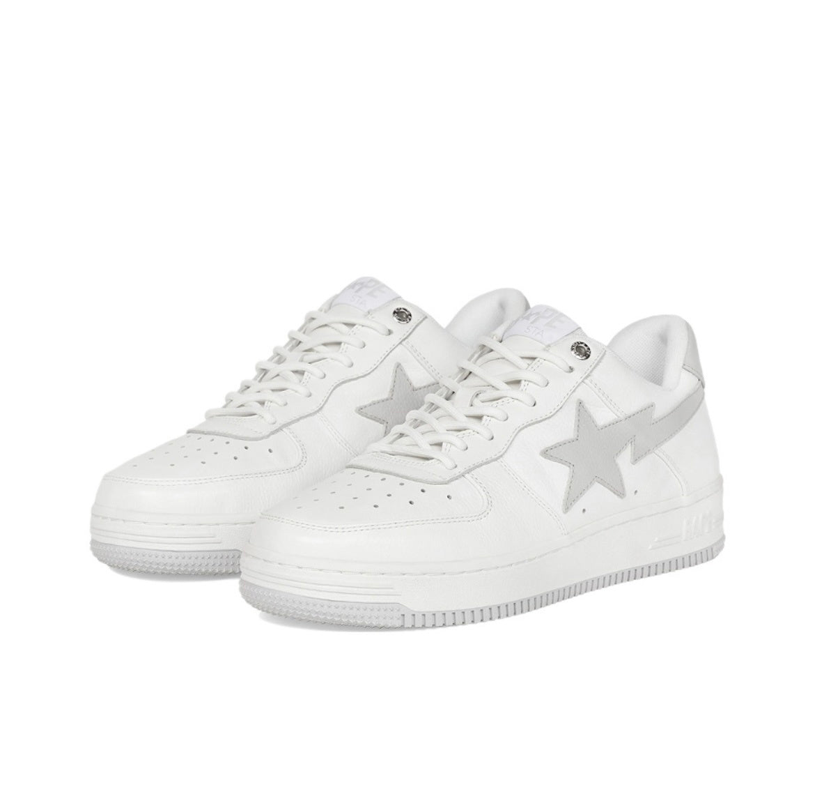 BAPE STA Low Sneakers in White and Grey