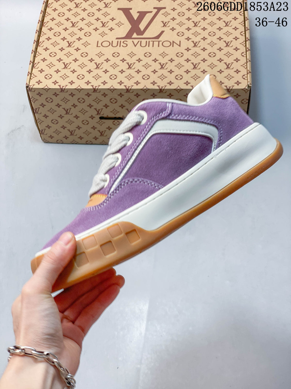 Louis Vuitton Tilted Low-Top Sneakers in Purple