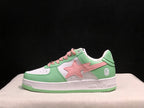 BAPE Bape Sta Low-Top Sneakers Mint Green and Pink
