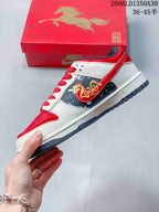 Nike SB Dunk Low Year of the Horse Red and Cream Sneakers