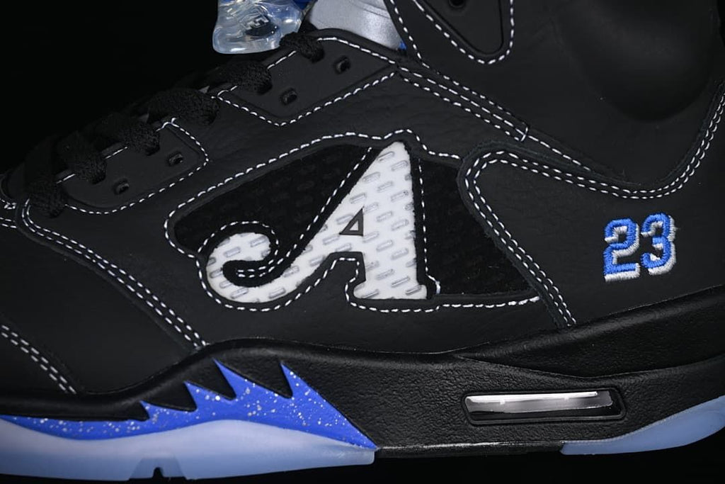 Awake NY x Air Jordan 5 Sneakers Black and Blue