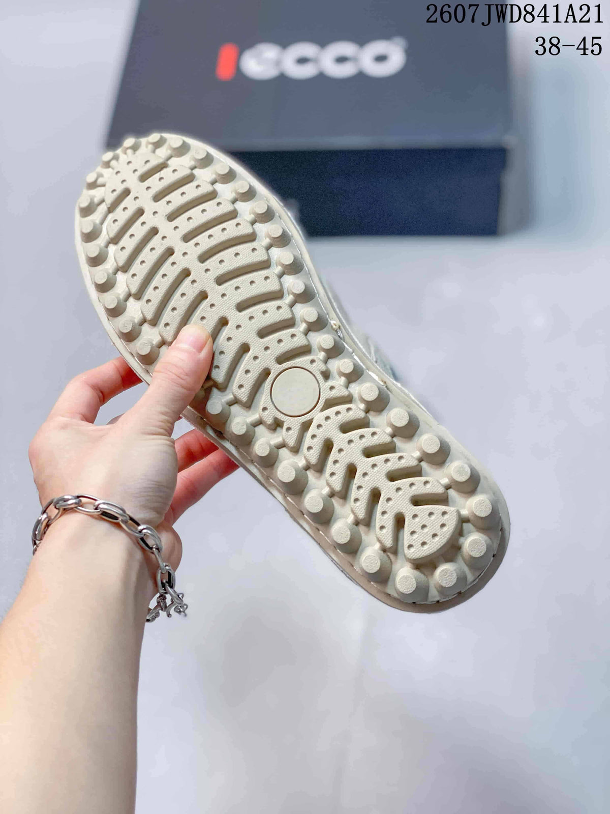ECCO 2607JWD841A21 White and Gray Mesh Sneakers