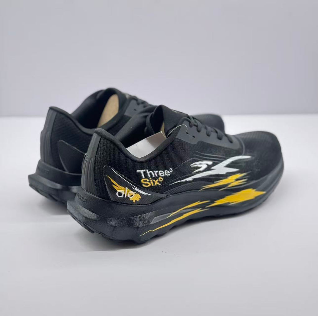 Alo Three Six Sneakers Black Yellow Graffiti