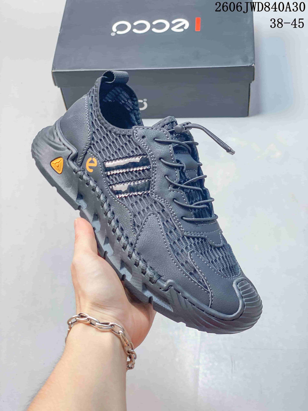 ECCO Baroque Mesh Casual Sneakers in Charcoal