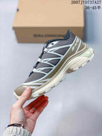 Salomon XT-6 GTX Trail Sneakers Gray Taupe Navy
