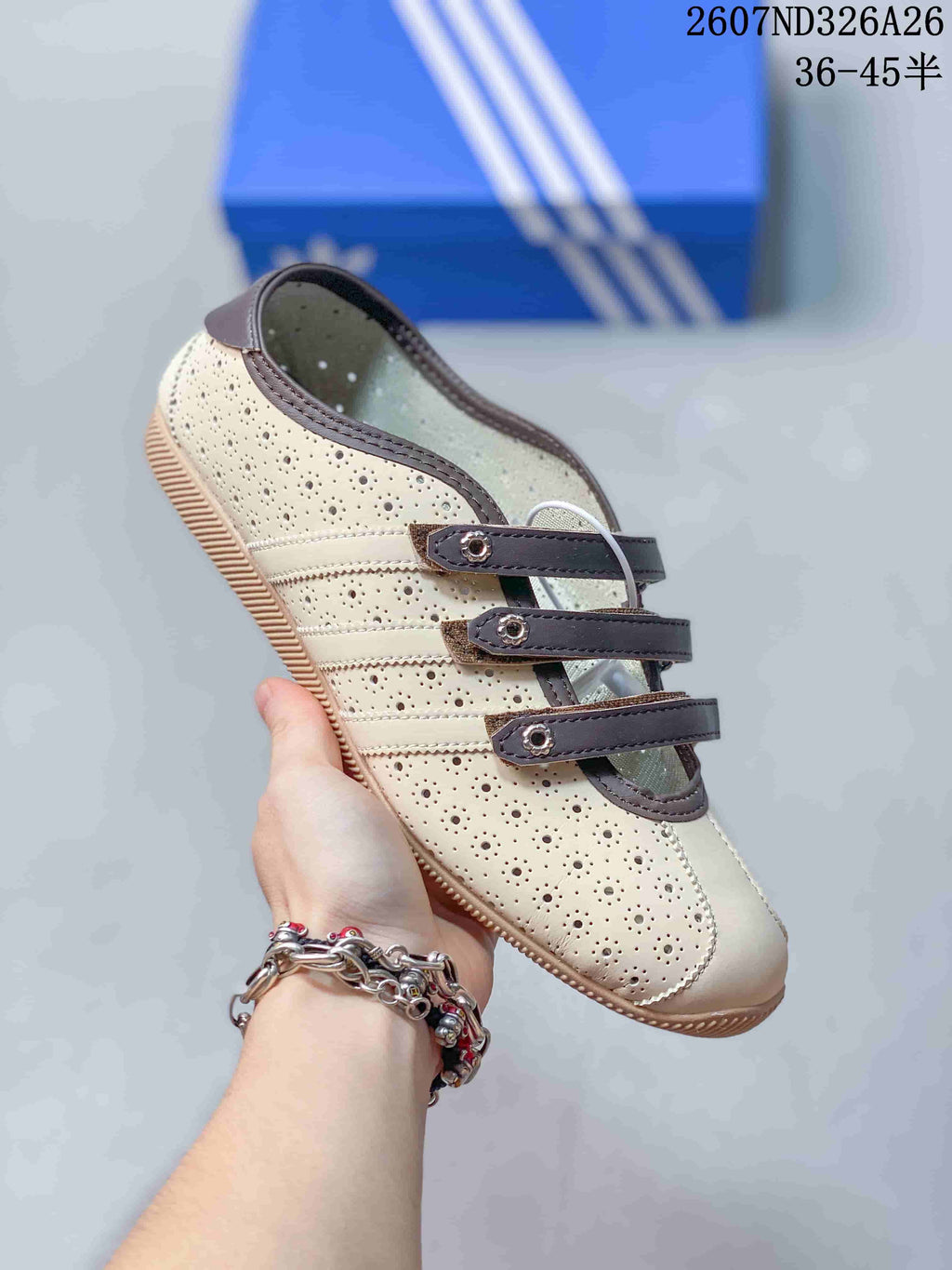 Adidas Originals Anfu Mary Jane Trainers Cream Brown LA1348