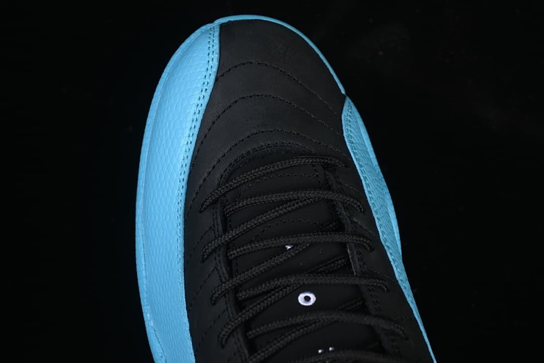 Jordan Air Jordan 12 Retro Black and Gamma Blue High-Top Sneakers