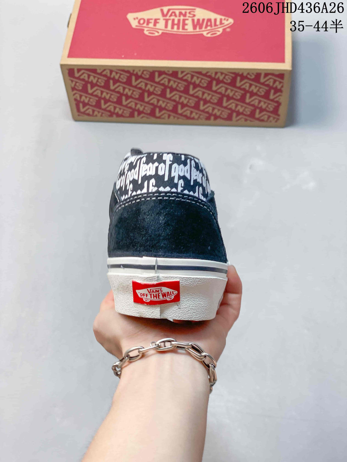 Fear of God x Vans Era 95 Reissue Sneakers, Black and White