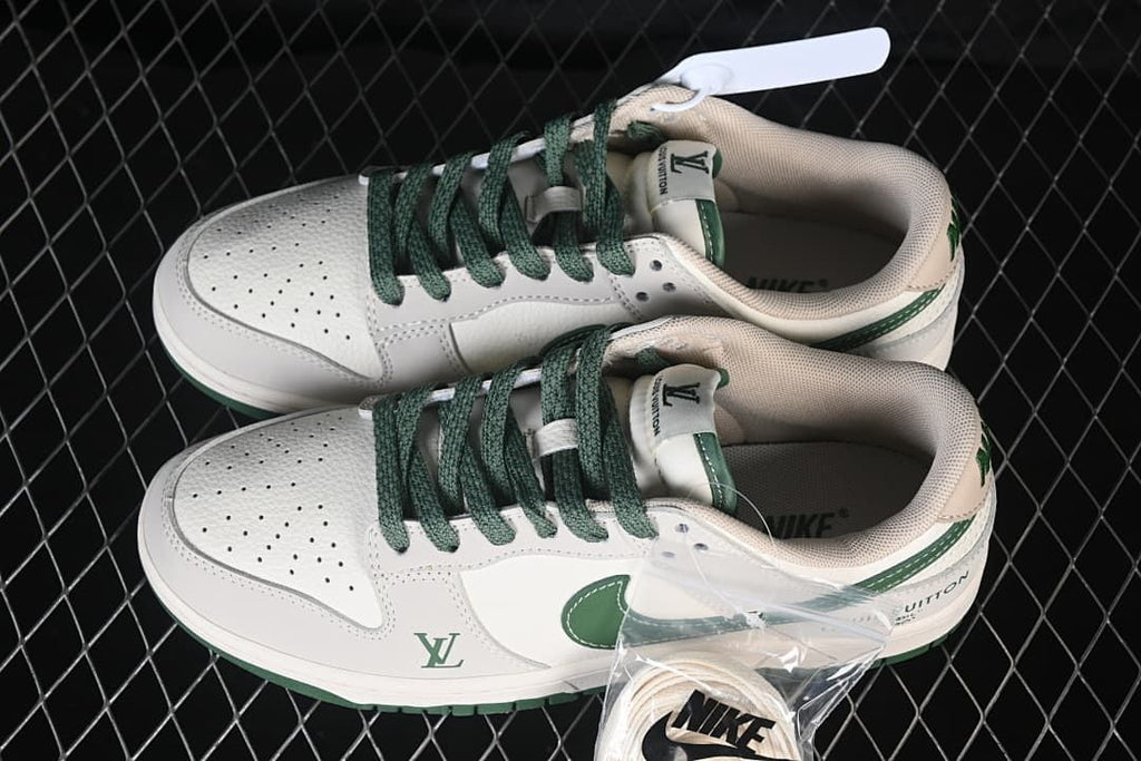 Nike SB Dunk Low Cream and Green Sneakers JP1628-001