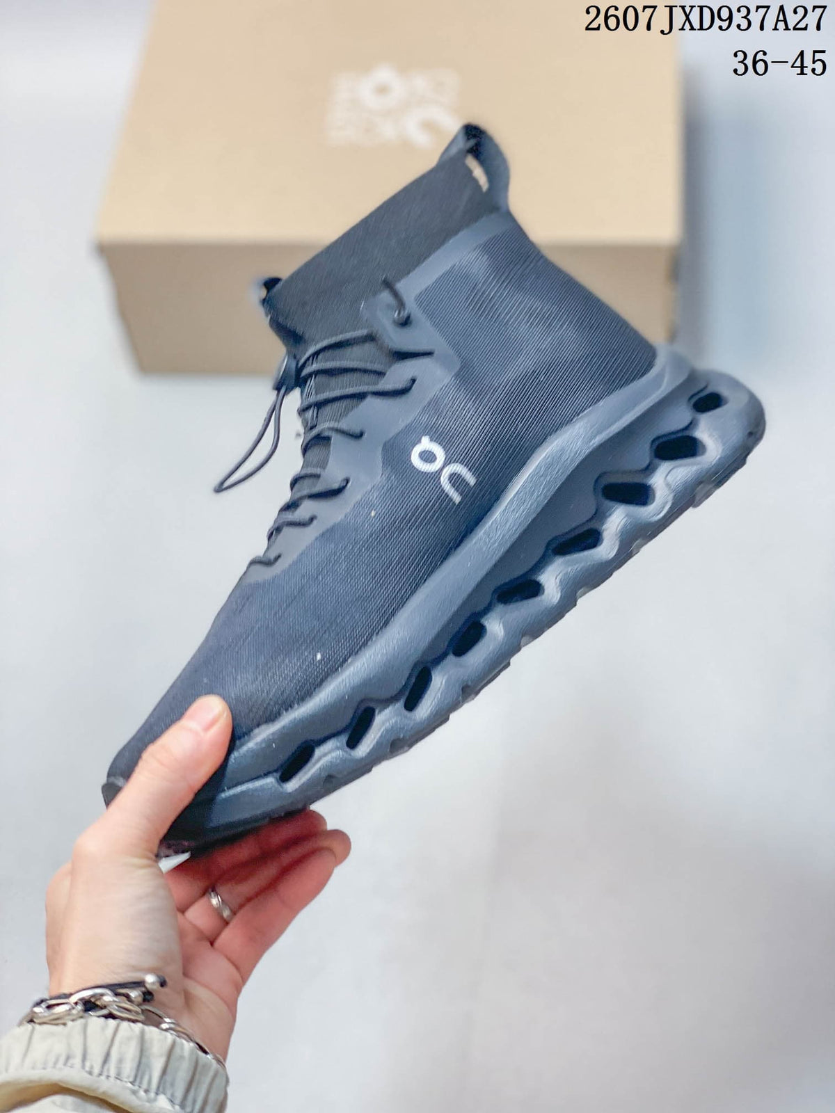 LOEWE x On Cloudtilt High-Top Sneakers Dark Gray JXD937A27