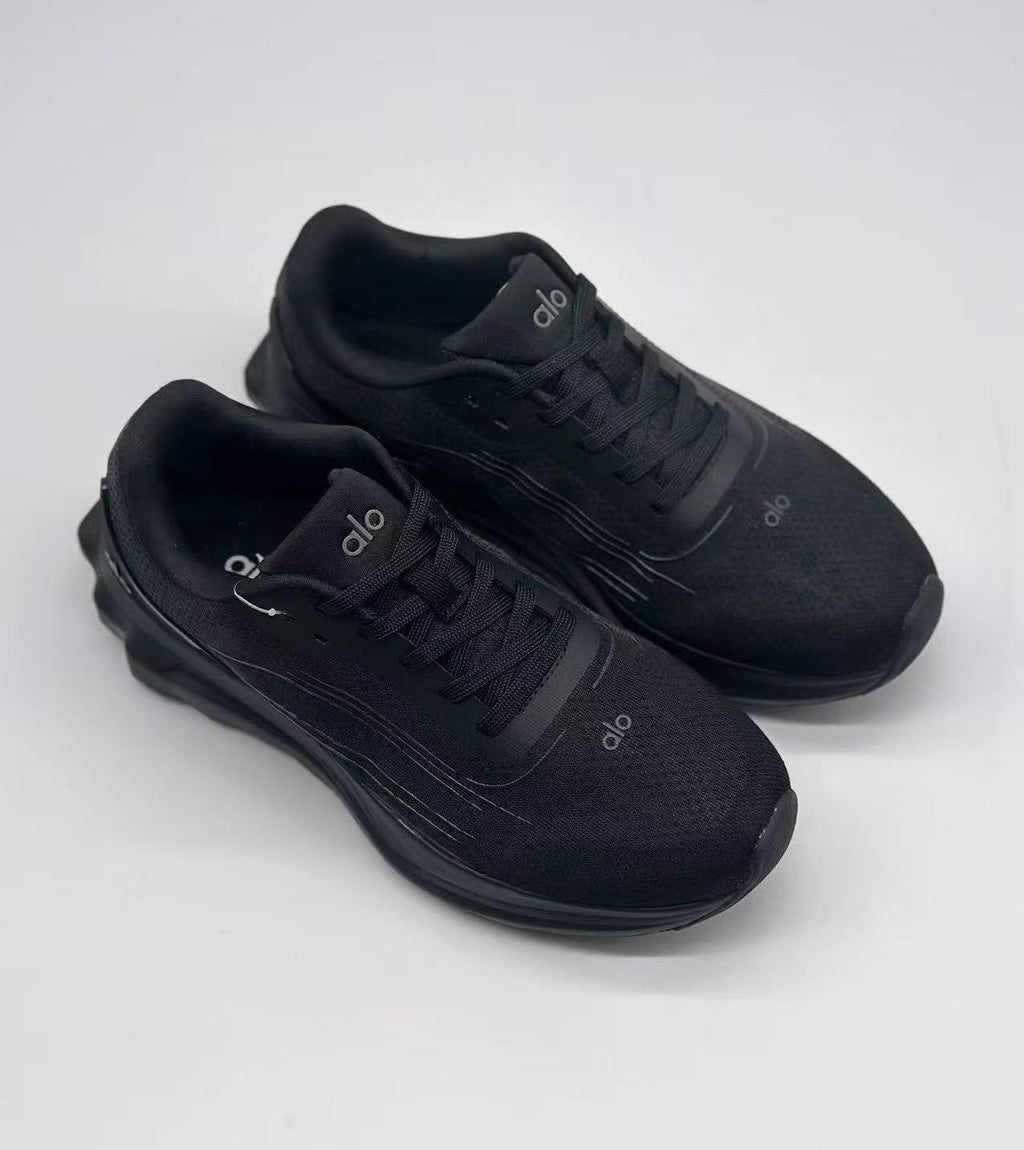 Alo All-Black Lace-Up Sneakers