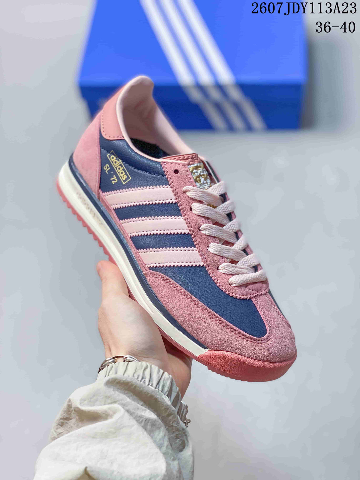 adidas SL 72 Sneakers Pink and Navy 2607JDY113A23
