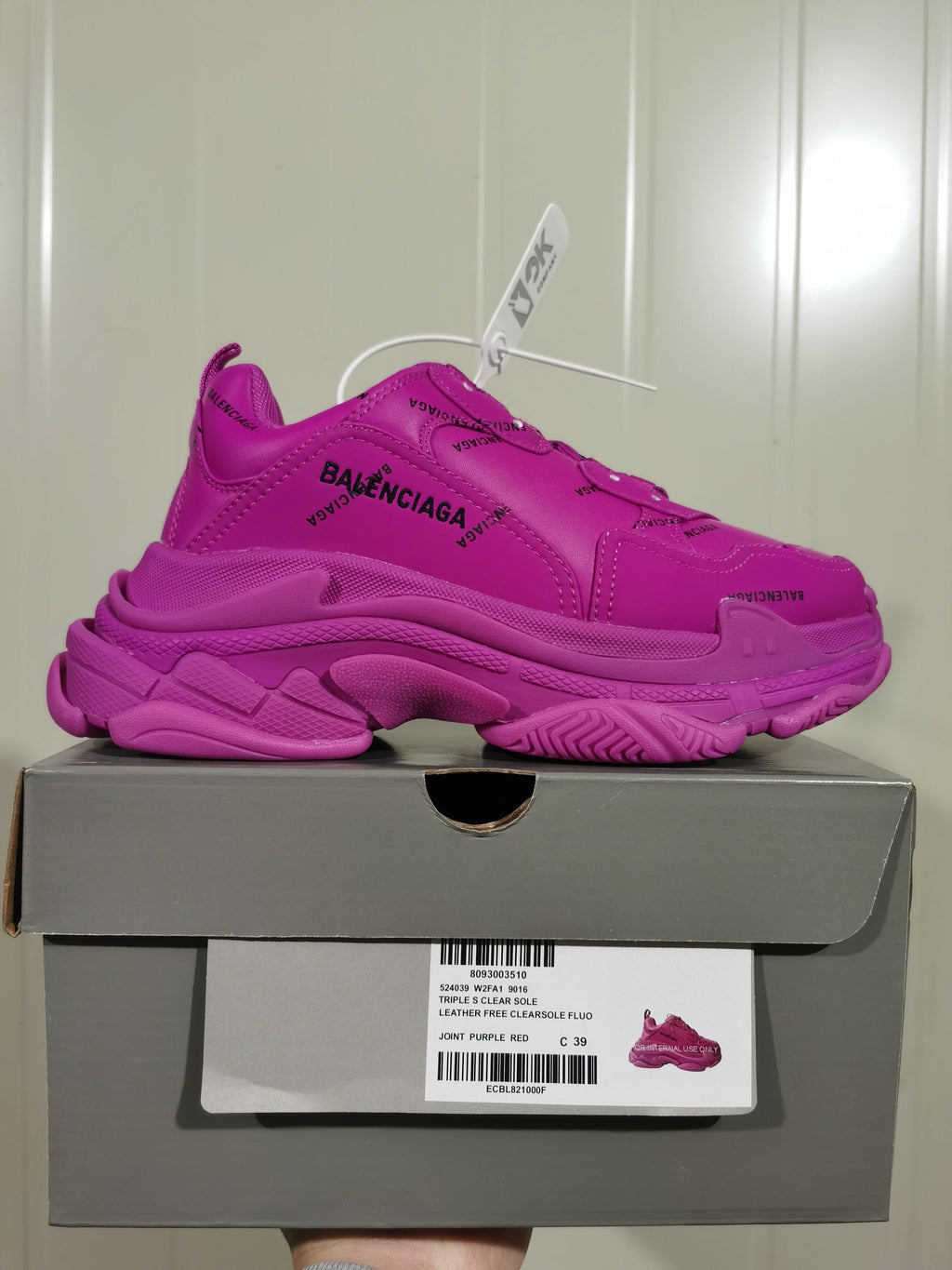 Balenciaga Triple S Sneakers Purple Red 524039 W2FA1 9016