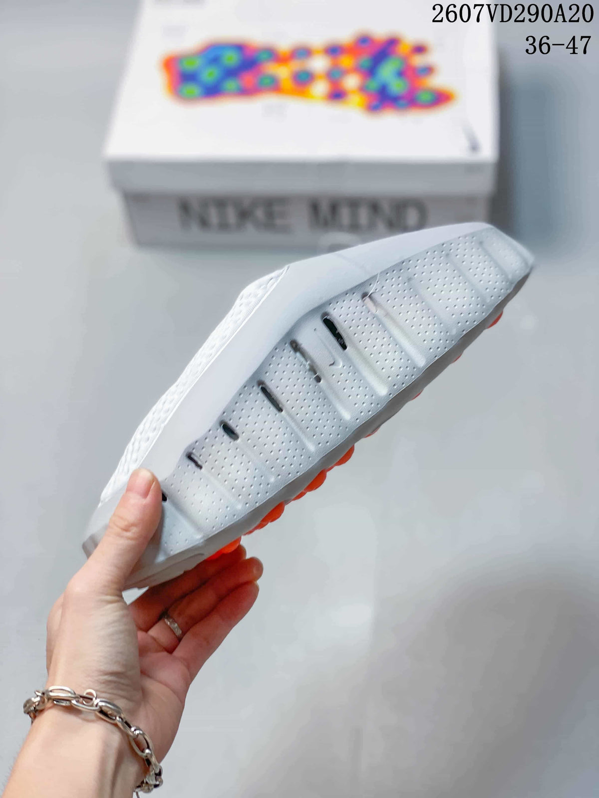 Nike Mind 001 Slide Sandals White/Light Gray 2607VD290A20